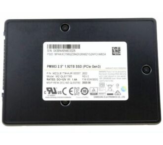 Samsung PM983 MZQLB1T9HAJR-00007 1.92TB NVME U.2 2.5" SSD NEW