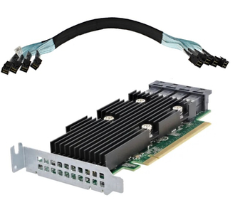Dell PowerEdge R630 NVME SSD PCI-E Expansion Card + Kábelei