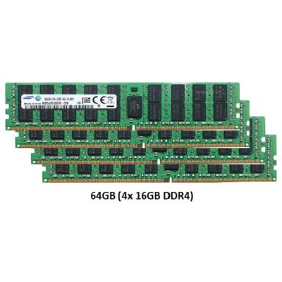 64GB DDR4 (4x Hynix 16GB PC4-17000 2133MHz 2Rx4 RDIMM 1.2V ECC RAM )