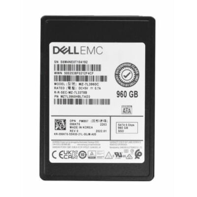 Dell OEM Samsung PM897 MZ7L3960HBLTAD3 960GB SATA 6Gbps Read Intensive 2.5