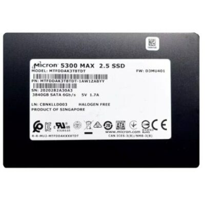 Micron 5300 MAX MTFDDAK3T8TDT 3.84TB SATA 6Gbps Mixed Use 2.5