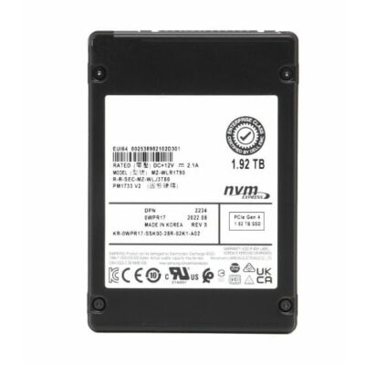Samsung PM1733 MZWLR1T9HBJR-00AD3 1.92TB NVME U.2 Gen4 2.5